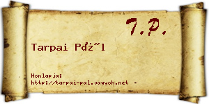 Tarpai Pál névjegykártya